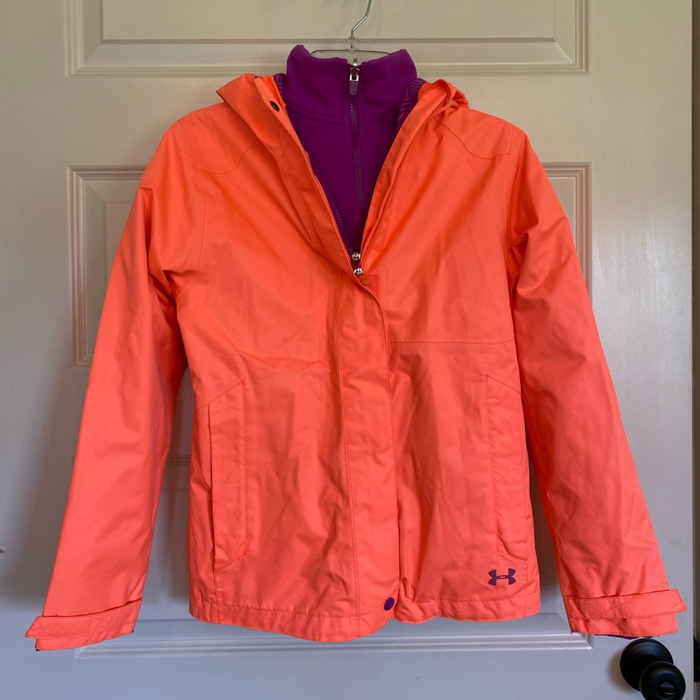 Neon Pink girls Medium winter coat